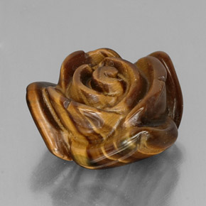 Tiger's eye marron naturelle forme fantaisie, 12,82 ct, opaque