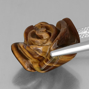 Tiger's eye marron naturelle forme fantaisie, 12,82 ct, opaque
