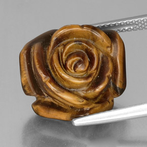 Tiger's eye marron naturelle forme fantaisie, 12,52 ct, opaque