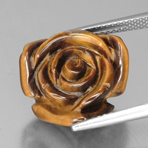 Tiger's eye marron naturelle forme fantaisie, 12,07 ct, opaque