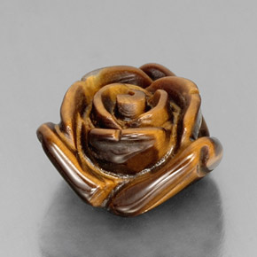 Tiger's eye marron naturelle forme fantaisie, 12,07 ct, opaque