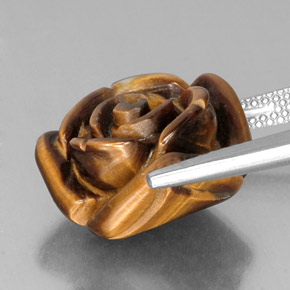 Tiger's eye marron naturelle forme fantaisie, 12,07 ct, opaque