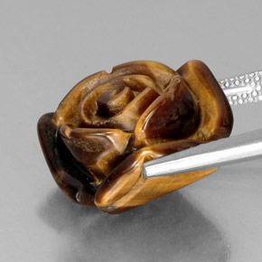 Tiger's eye marron naturelle forme fantaisie, 11,74 ct, opaque