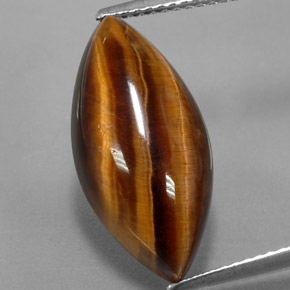Tiger's eye marron naturelle marquise, 8,51 ct, opaque