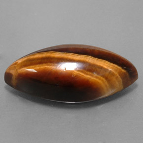 Tiger's eye marron naturelle marquise, 8,51 ct, opaque