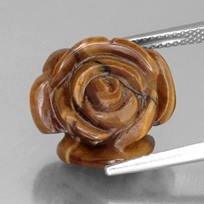 Tiger's eye marron naturelle forme fantaisie, 10,22 ct, opaque