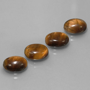 Achetez naturel ct marron tiger's eye gems, coupe ovale, en provenance thaïlande chez gemselect. en stock, livraison internationale!