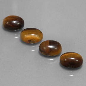 Achetez naturel ct marron tiger's eye gems, coupe ovale, en provenance thaïlande chez gemselect. en stock, livraison internationale!