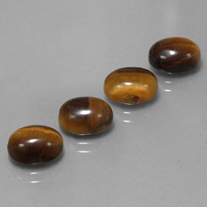 Achetez naturel ct marron tiger's eye gems, coupe ovale, en provenance thaïlande chez gemselect. en stock, livraison internationale!