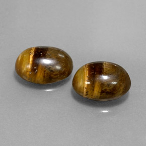 Achetez naturel ct marron tiger's eye gems, coupe ovale, en provenance thaïlande chez gemselect. en stock, livraison internationale!