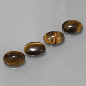 Achetez naturel ct marron tiger's eye gems, coupe ovale, en provenance thaïlande chez gemselect. en stock, livraison internationale!