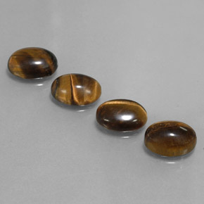 Achetez naturel ct marron tiger's eye gems, coupe ovale, en provenance thaïlande chez gemselect. en stock, livraison internationale!