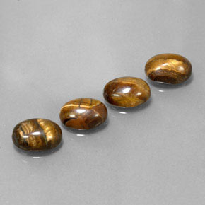 Achetez naturel ct marron tiger's eye gems, coupe ovale, en provenance thaïlande chez gemselect. en stock, livraison internationale!
