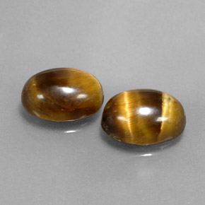 Achetez naturel ct marron tiger's eye gems, coupe ovale, en provenance thaïlande chez gemselect. en stock, livraison internationale!