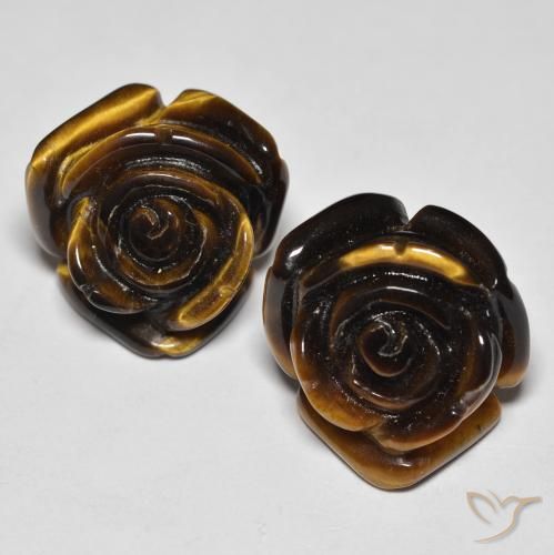 Achetez naturel 25,60ct marron tiger's eye gems, taille fleur, en provenance thaïlande chez gemselect. en stock, livraison internationale!