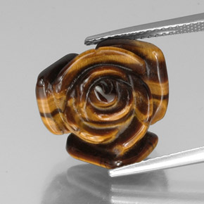 Tiger's eye marron naturelle forme fantaisie, 11,66 ct, opaque