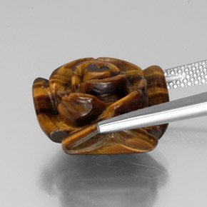 Tiger's eye marron naturelle forme fantaisie, 11,66 ct, opaque