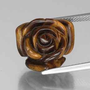 Tiger's eye marron naturelle forme fantaisie, 13,31 ct, opaque