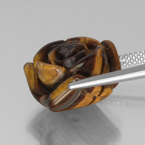 Tiger's eye marron naturelle forme fantaisie, 13,31 ct, opaque