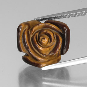 Tiger's eye marron naturelle forme fantaisie, 9,94 ct, opaque