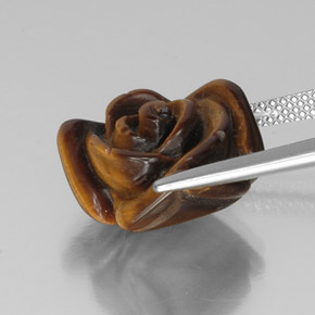 Tiger's eye marron naturelle forme fantaisie, 9,94 ct, opaque