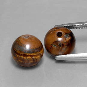 Achetez naturel ct marron tiger's eye gems, sphère / boule, en provenance thaïlande chez gemselect. en stock, livraison internationale!