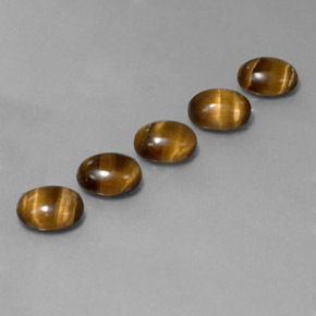 Achetez naturel ct marron tiger's eye gems, coupe ovale, en provenance thaïlande chez gemselect. en stock, livraison internationale!