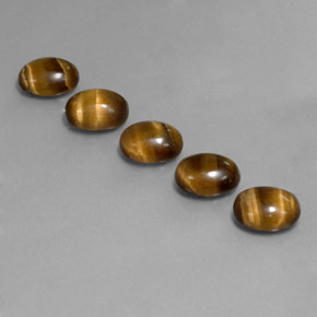 Achetez naturel ct marron tiger's eye gems, coupe ovale, en provenance thaïlande chez gemselect. en stock, livraison internationale!