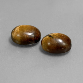 Achetez naturel ct marron tiger's eye gems, coupe ovale, en provenance thaïlande chez gemselect. en stock, livraison internationale!