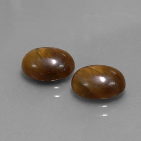 Achetez naturel ct marron œil de tigre gems, coupe ovale, en provenance thaïlande chez gemselect. en stock, livraison internationale!