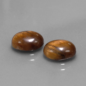 Achetez naturel ct marron tiger's eye gems, coupe ovale, en provenance thaïlande chez gemselect. en stock, livraison internationale!