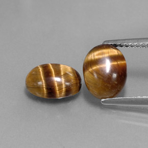 Achetez naturel ct marron tiger's eye gems, coupe ovale, en provenance thaïlande chez gemselect. en stock, livraison internationale!