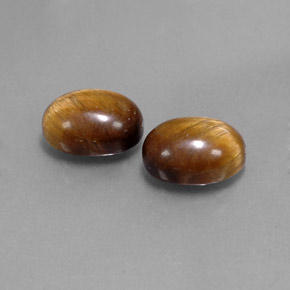 Achetez naturel ct marron tiger's eye gems, coupe ovale, en provenance thaïlande chez gemselect. en stock, livraison internationale!
