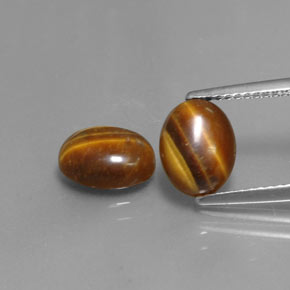 Achetez naturel ct Or Brun Oeil de Tigre gems, Coupe ovale, En provenance Thaïlande chez GemSelect. En stock, livraison internationale!