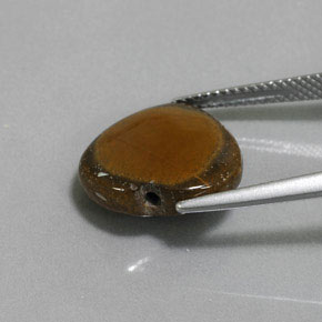 Tiger's eye marron naturelle forme de coeur, 7,51 ct, opaque