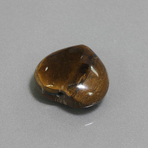 Tiger's eye marron naturelle forme de coeur, 9,47 ct, opaque