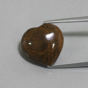 Œil de tigre Or Brun naturelle Forme de coeur, 8.40 ct, Opaque