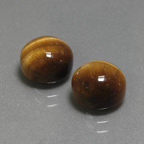 Achetez naturel ct marron tiger's eye gems, coupe roude, en provenance thaïlande chez gemselect. en stock, livraison internationale!