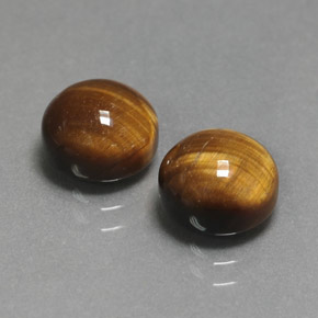 Achetez naturel ct marron tiger's eye gems, coupe roude, en provenance thaïlande chez gemselect. en stock, livraison internationale!