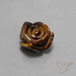 Œil de tigre Marron chaud naturelle Fantaisie, 12.62 ct, Opaque