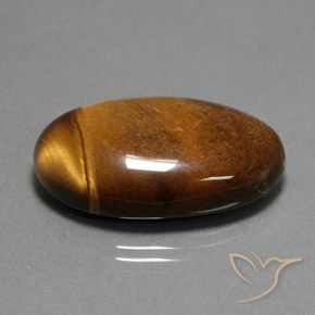 Œil de tigre Brun cannelle profond naturelle ovale, 34.98 ct, Opaque