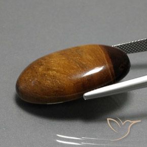 Œil de tigre Brun cannelle profond naturelle ovale, 34.98 ct, Opaque