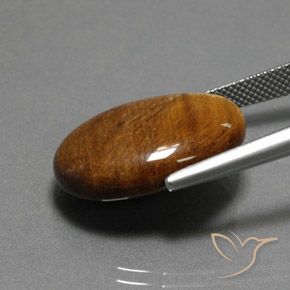 Œil de tigre Marron chaud naturelle ovale, 19.12 ct, Opaque