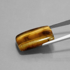 Oeil de Tigre Or Brun naturelle Baquette, 13.18 ct, Opaque