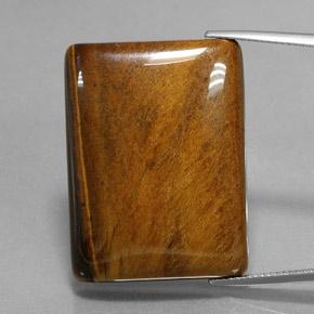 Oeil de Tigre Brun rougeâtre naturelle Baquette, 59.06 ct, Opaque