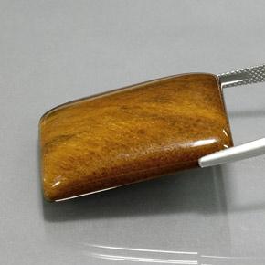 Oeil de Tigre Brun rougeâtre naturelle Baquette, 59.06 ct, Opaque