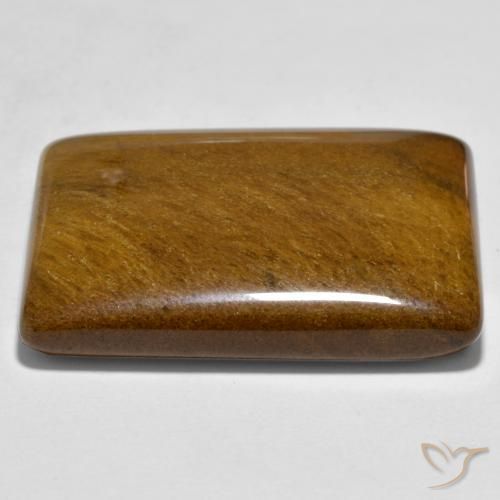 Œil de tigre Brun rougeâtre naturelle Baquette, 44.65 ct, Opaque