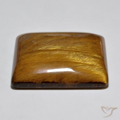 Œil de tigre Brun rougeâtre naturelle Baquette, 60.32 ct, Opaque