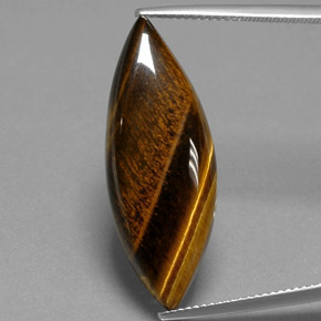 Tiger's eye marron naturelle marquise, 16,23 ct, opaque