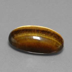 Tiger's eye marron naturelle coupe ovale, 19,73 ct, opaque